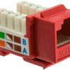 CONECTOR JACK RJ45 COLOR ROJO CAT6